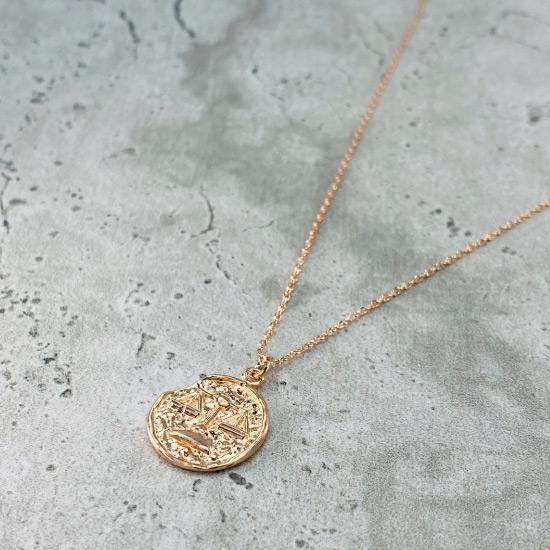Libra Star Sign Necklace - Fine chain necklace featuring a delicate star sign pendant. Birth date September 23 - October 22 is for Libra. Available in Silver, Gold, and Rose Gold.